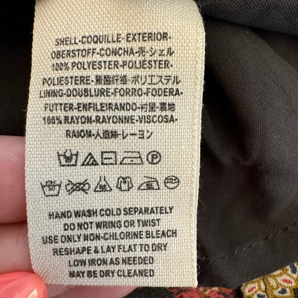 Free People Boho Rain Or Shine Pebbled Chiffon Printed Mini Dress XS - Picture 10 of 14